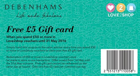 debenhams gift vouchers.